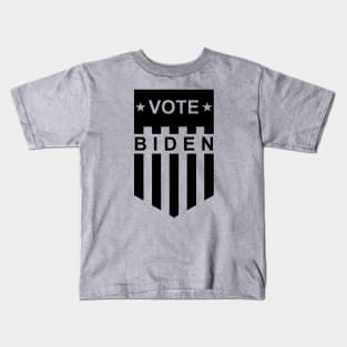 Vote Biden American Flag Shield - White and Black Kids T-Shirt